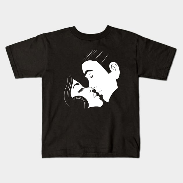 BW Lovers Kids T-Shirt by Woah_Jonny